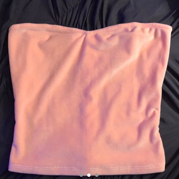 Crybaby pink fuzzy velour velvet tube top NWT - Picture 2 of 3